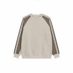 Men’s Retro Contrast Color Striped Sweatshirt Loose Fit