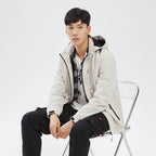 Men Single Layer Outdoor Hooded Jacket Casual