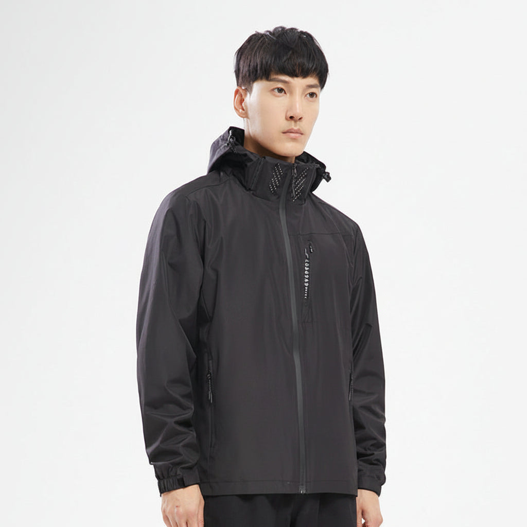 Men Single Layer Outdoor Hooded Jacket Casual