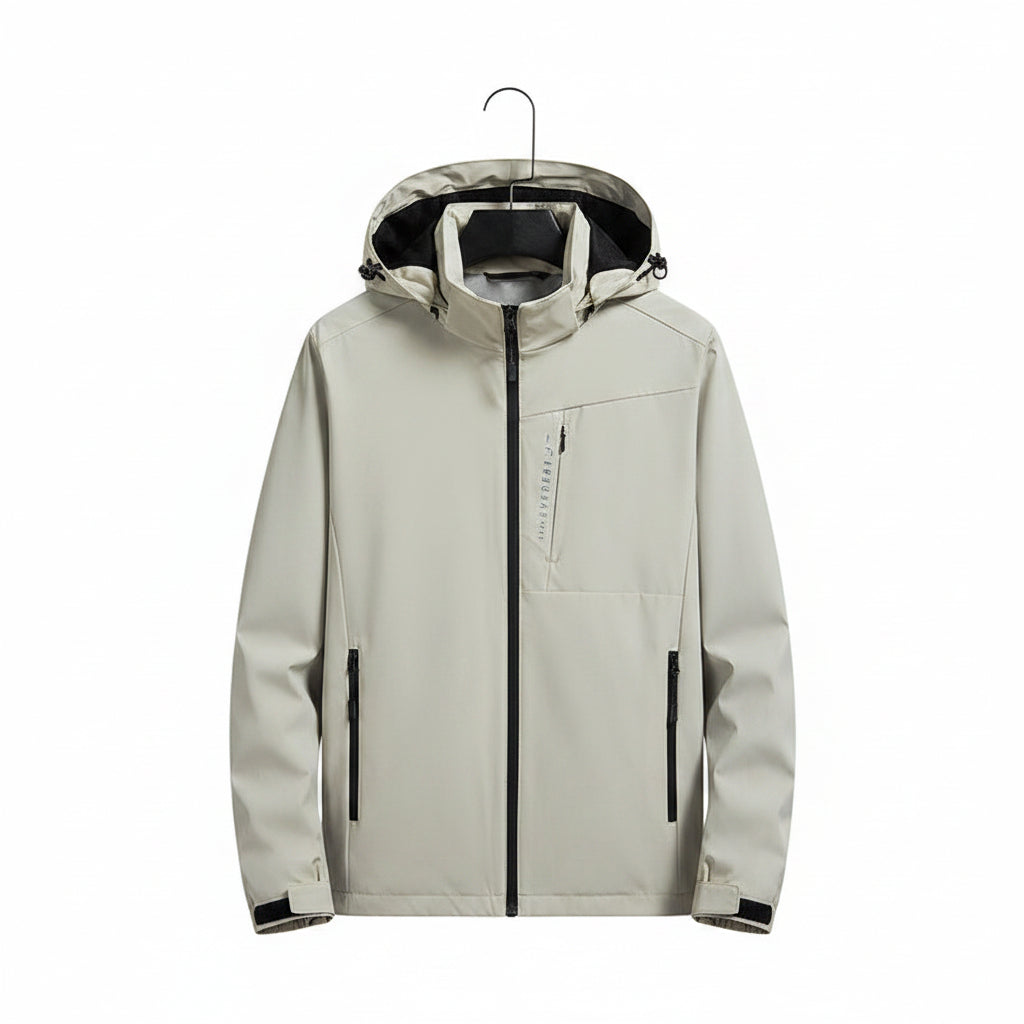 Men Single Layer Outdoor Hooded Jacket Casual