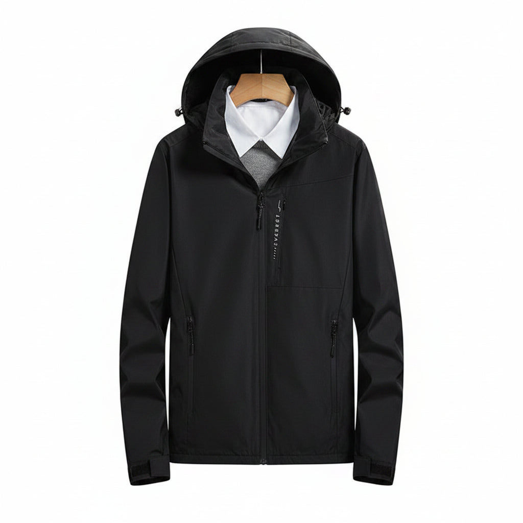 Men Single Layer Outdoor Hooded Jacket Casual