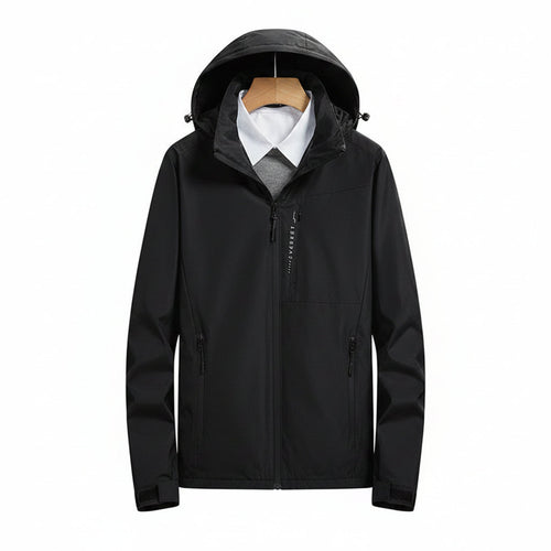 Men Single Layer Outdoor Hooded Jacket Casual