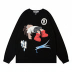 Men’s Cartoon Print Crew Neck Casual Sweatshirt