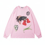 Men’s Cartoon Print Crew Neck Casual Sweatshirt