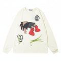 Men’s Cartoon Print Crew Neck Casual Sweatshirt