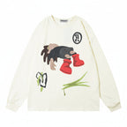Men’s Cartoon Print Crew Neck Casual Sweatshirt