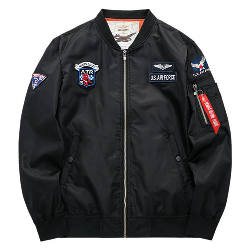 Men’s Casual Embroidered Cotton Zipper Jacket