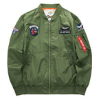 Men’s Casual Embroidered Lightweight Cotton Zipper Jacket