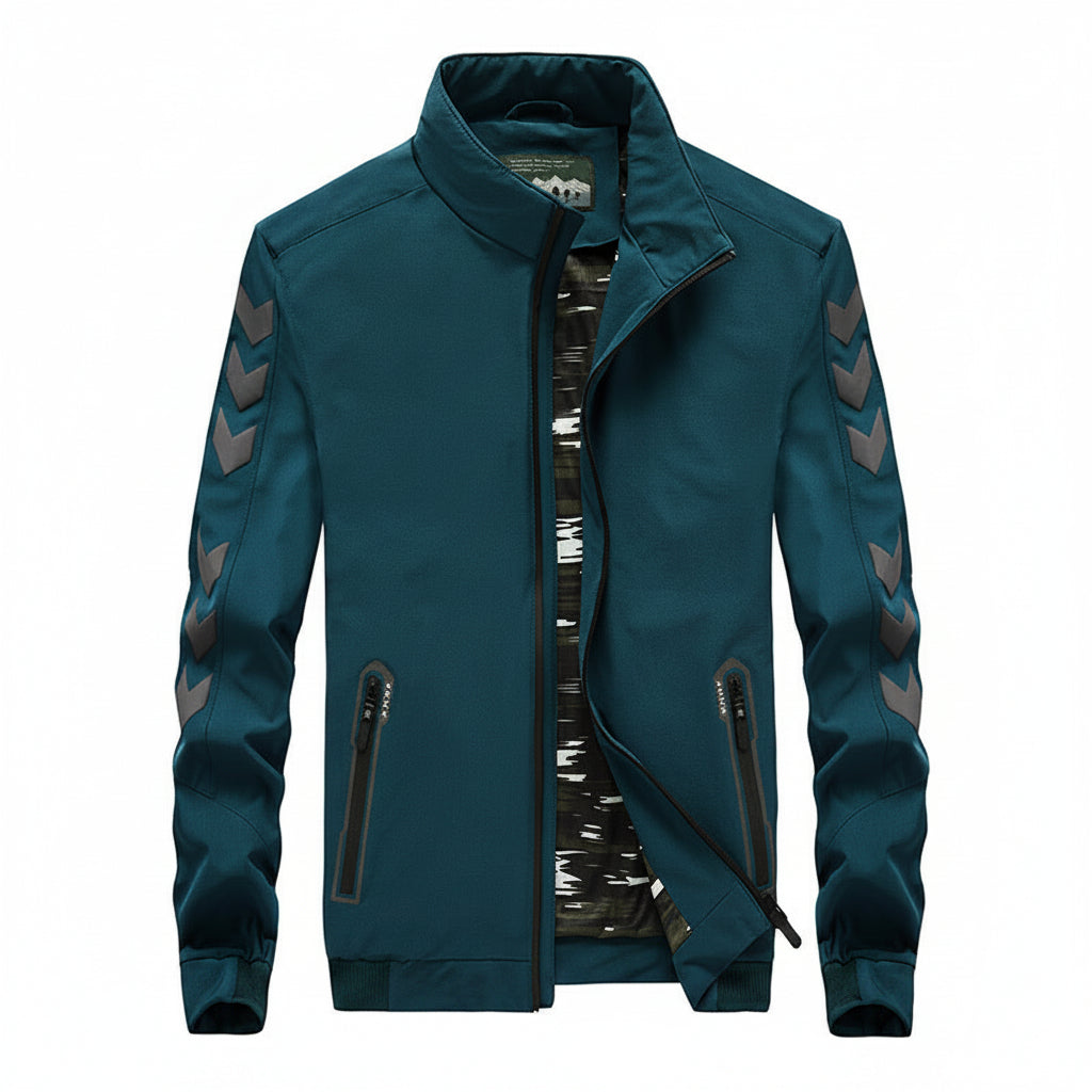 Men’s Casual Nylon Jacket Lightweight Zipper Pocket Design