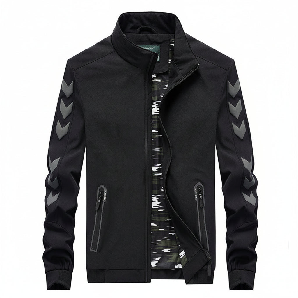 Men’s Casual Nylon Jacket Lightweight Zipper Pocket Design