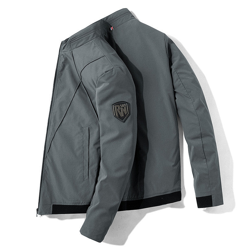 Men’s Lightweight Baseball Collar Zipper Jacket