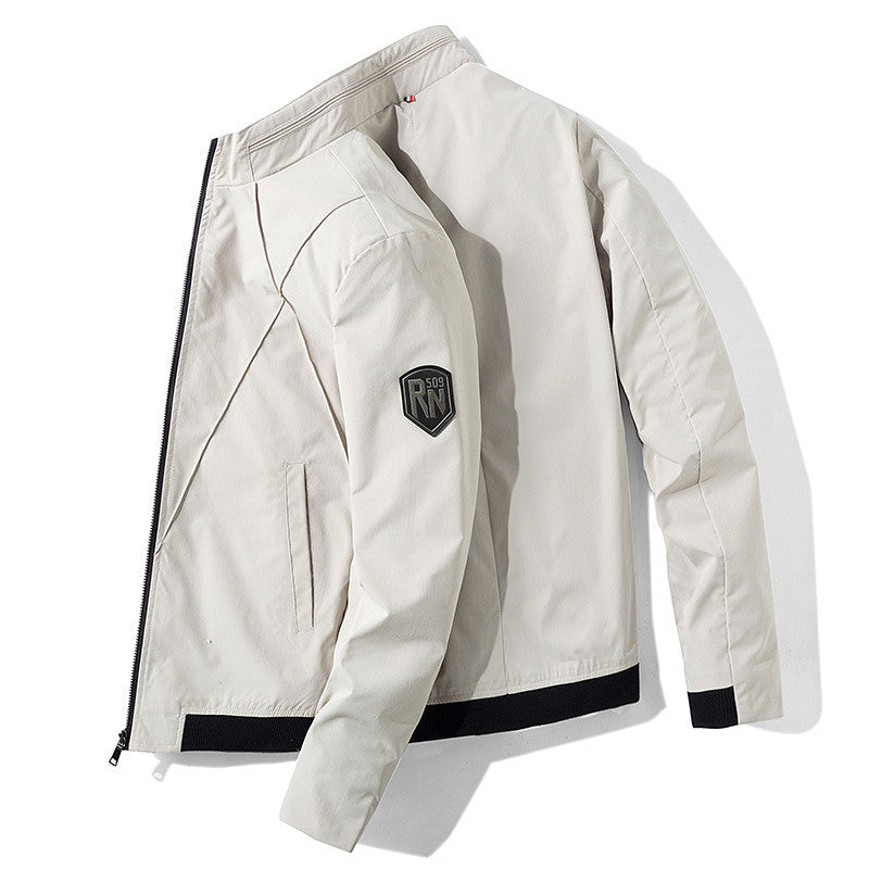 Men’s Lightweight Baseball Collar Zipper Jacket