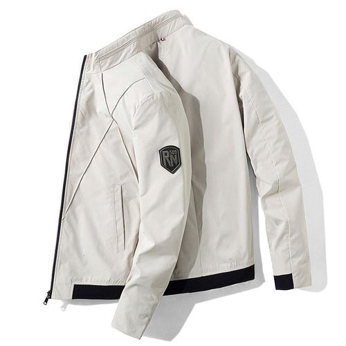 Men’s Lightweight Baseball Collar Zipper Jacket