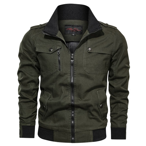 Men’s Lightweight Cotton Stand Collar Casual Jacket