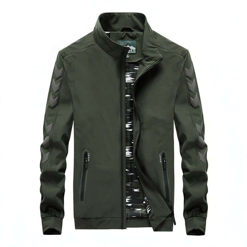 Men’s Lightweight Nylon Casual Zipper Pocket Jacket