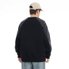 Men’s Retro Contrast Color Striped Sweatshirt Loose Fit