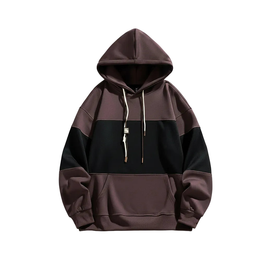 Men’s Retro Style Lightweight Hooded Sweatshirt Loose Fit