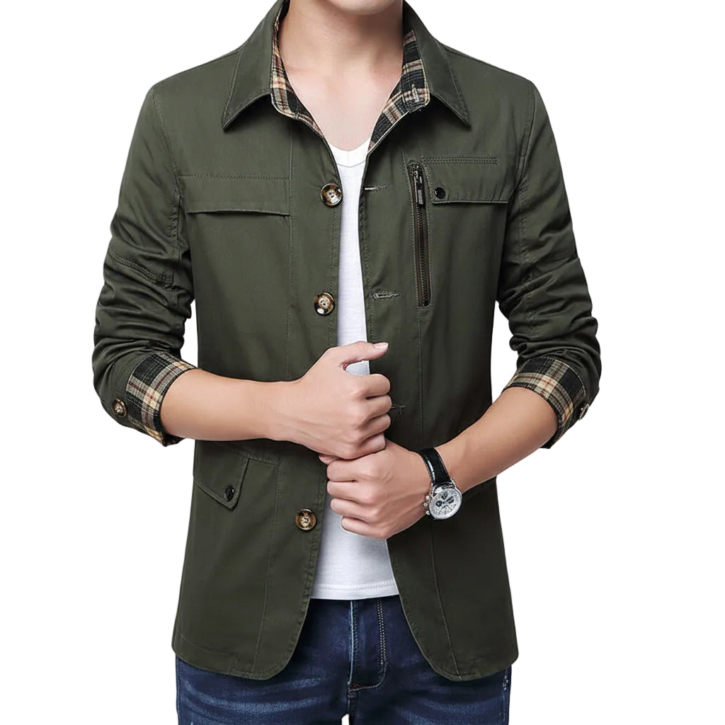 Men’s Slim Fit Lightweight Cotton Jacket Casual Style