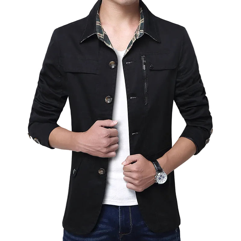 Men’s Slim Fit Lightweight Cotton Jacket Casual Style