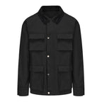 Men’s Solid Color Loose Fit Zipper Jacket