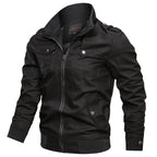 Men’s Solid Color Stand Collar Casual Jacket