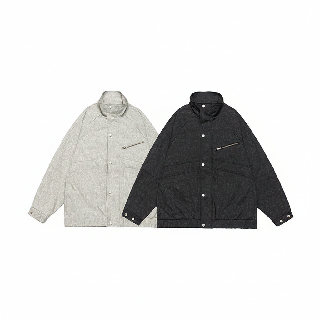 Men’s Urban Mechanical Style Hooded Jacket Loose Fit