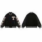Men’s Vintage Baseball Jacket Street Style Loose Fit