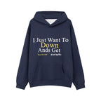 Men’s Warm Letter Print Hooded Sweatshirt