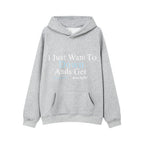 Men’s Warm Letter Print Hooded Sweatshirt