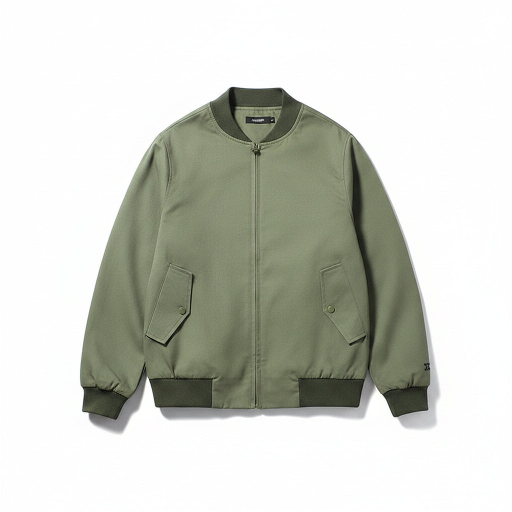 Men’s Washed Satin Work Jacket Loose Fit Casual