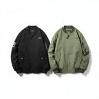 Men’s Washed Satin Work Jacket Loose Fit Casual