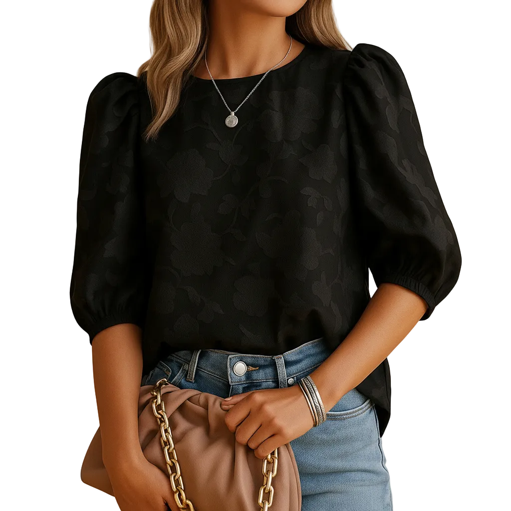 Women’s Elegant Floral Print Casual Blouse