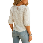 Women’s Floral Print Elegant Blouse – Comfortable Casual & Dressy Top