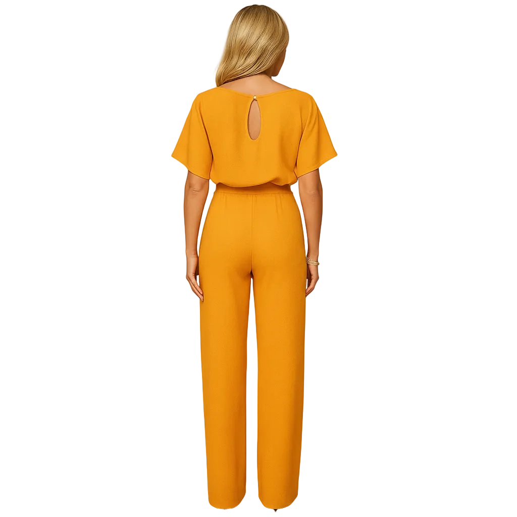 Women’s Stylish High-Waist Lace-Up Jumpsuit – Tailored One-Piece Outfit